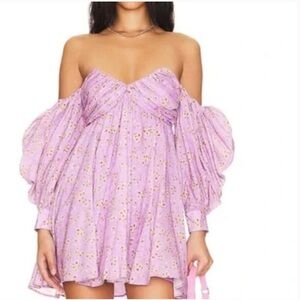 NWT Bardot Lani Floral Mini Dress in Lilac Mist